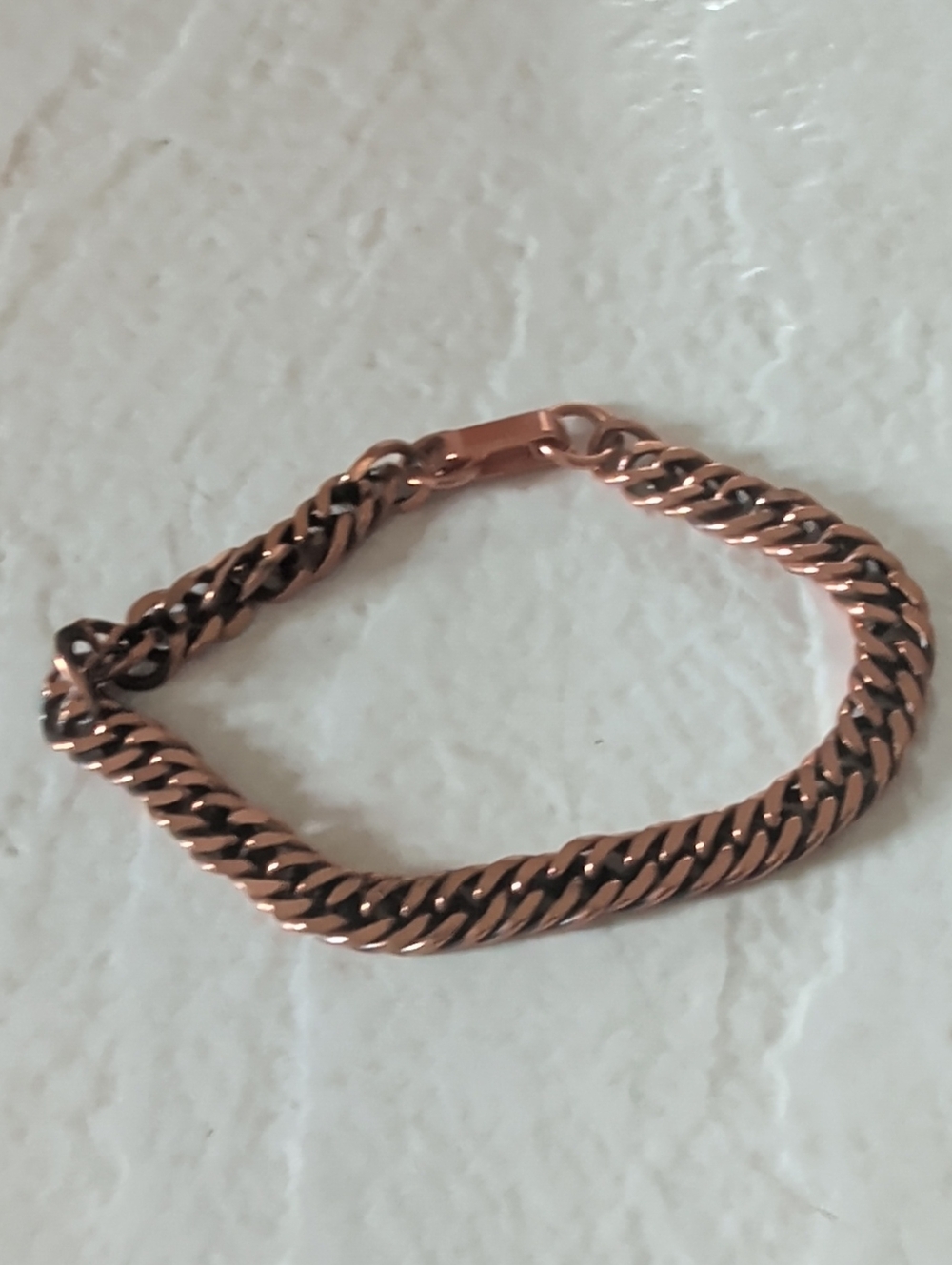 Men's Rose Gold Chain Bracelet - Sleek Curb Link 8 Inch